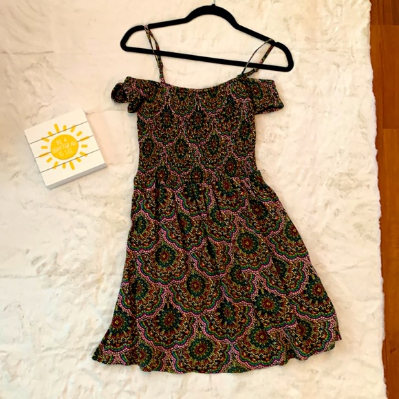🌺 2 for $23🌺 NWOT-Jewel Toned Mini Sun Dress-adjustable straps & OTS sleeves - Picture 6 of 12